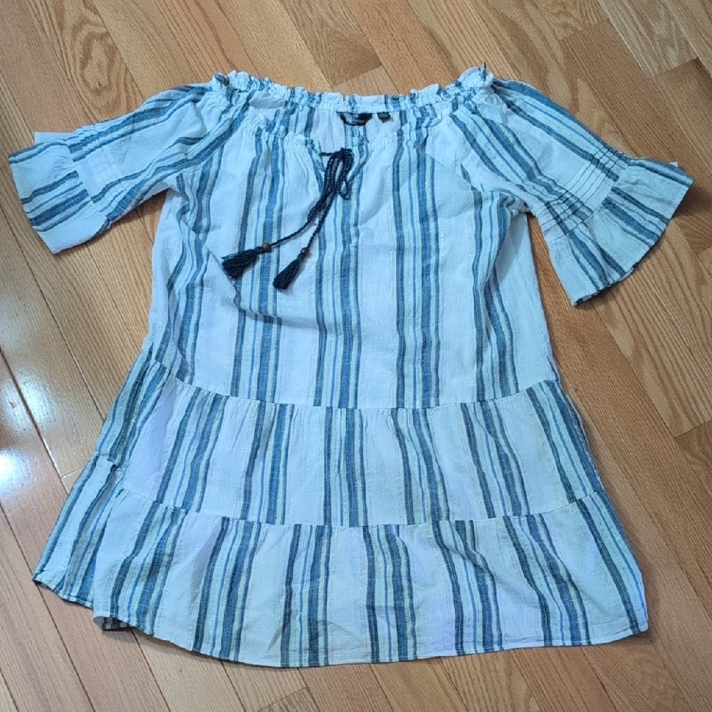 Striped Off-Shoulder Women's Top